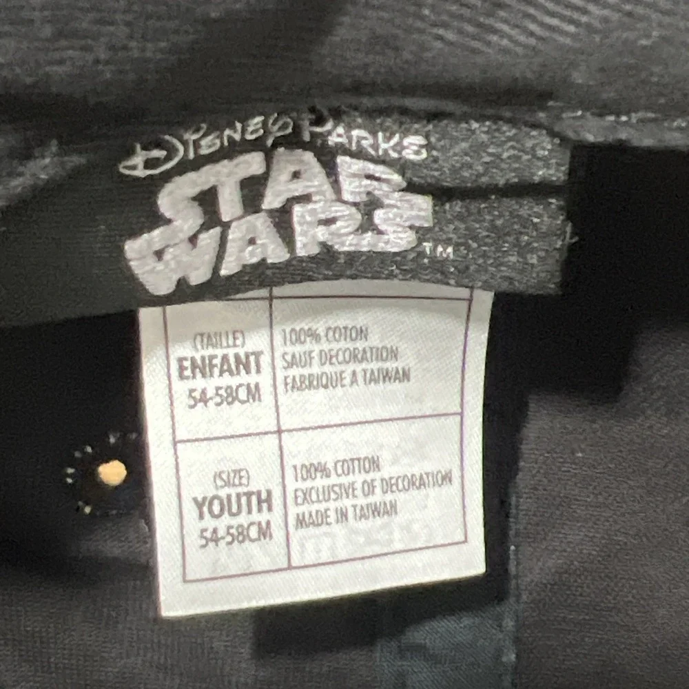 Disney Parks Walt Disney World Star Wars Darth Vader YOUTH Strapback Cap Hat‎
